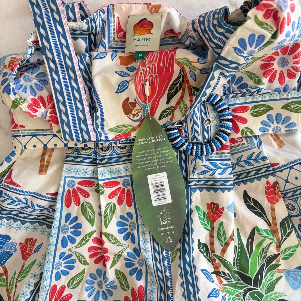 FARM Rio Multicolor Tropical Parrot Print Romper - Picture 5 of 8